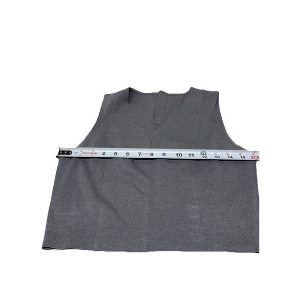 Theory + Zeen Size Small  Slim V neck Top  Heather Gray  zip back - Picture 11 of 15